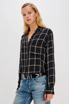 Rails Malin Flannel- Onyx Sand Birch-Hand In Pocket