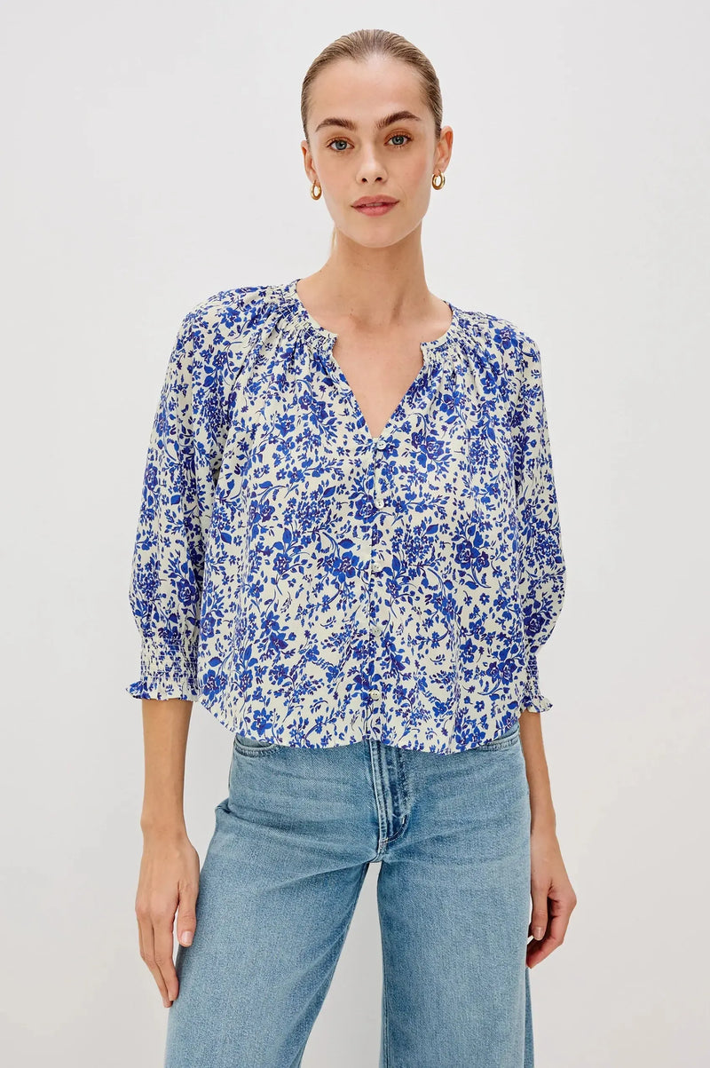 Rails Mariah Top- Blue Marguerite-Hand In Pocket