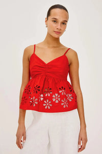 Rails Meru Top - Scarlet-Hand In Pocket