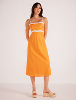 MINKPINK Jacques Contrast Midi Dress - Orange-Hand In Pocket