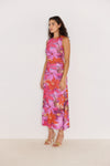 MINKPINK Sierra Mesh Midi Dress - Abstract Floral-Hand In Pocket