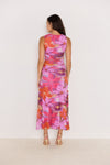 MINKPINK Sierra Mesh Midi Dress - Abstract Floral-Hand In Pocket