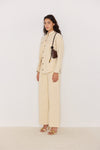 MINKPINK Jane Belted Drill Jacket - Ecru-Hand In Pocket