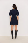 MINKPINK Camilla Short Sleeve Mini Dress - Indigo-Hand In Pocket