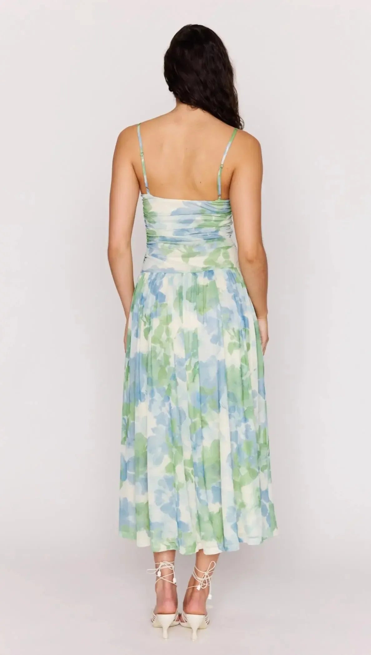 MINKPINK Carrie Mesh Maxi Dress - Watercolor-Hand In Pocket