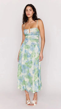MINKPINK Carrie Mesh Maxi Dress - Watercolor-Hand In Pocket