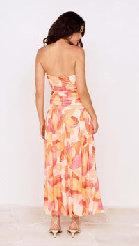 MINKPINK Solana Mesh Midi Dress - Abstract Leaf