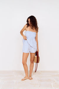 MINKPINK Ines Short Set - Sky Blue-Hand In Pocket