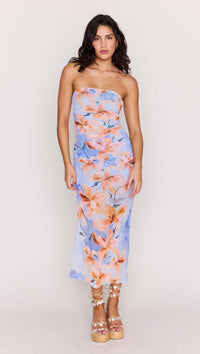MINKPINK Sunspell Mesh Midi Dress - Watercolor-Hand In Pocket