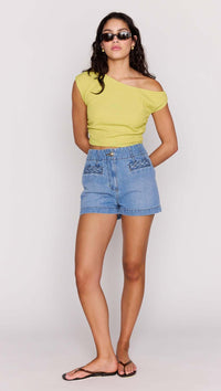 MINKPINK Phoebe Denim Shorts- Mid Blue