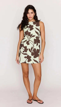 MINKPINK Esme Shift Dress - Chocolate Floral-Hand In Pocket