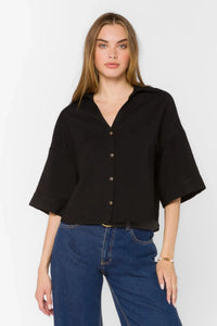 Velvet Heart Minx Blouse - Black-Hand In Pocket