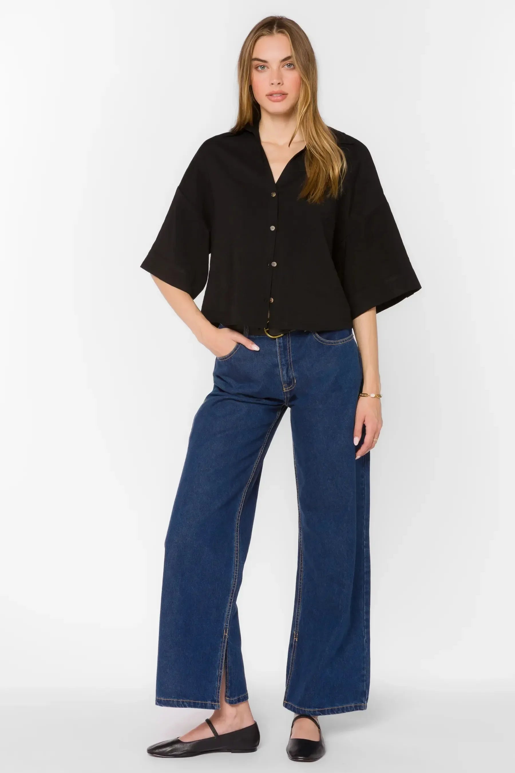 Velvet Heart Minx Blouse - Black-Hand In Pocket