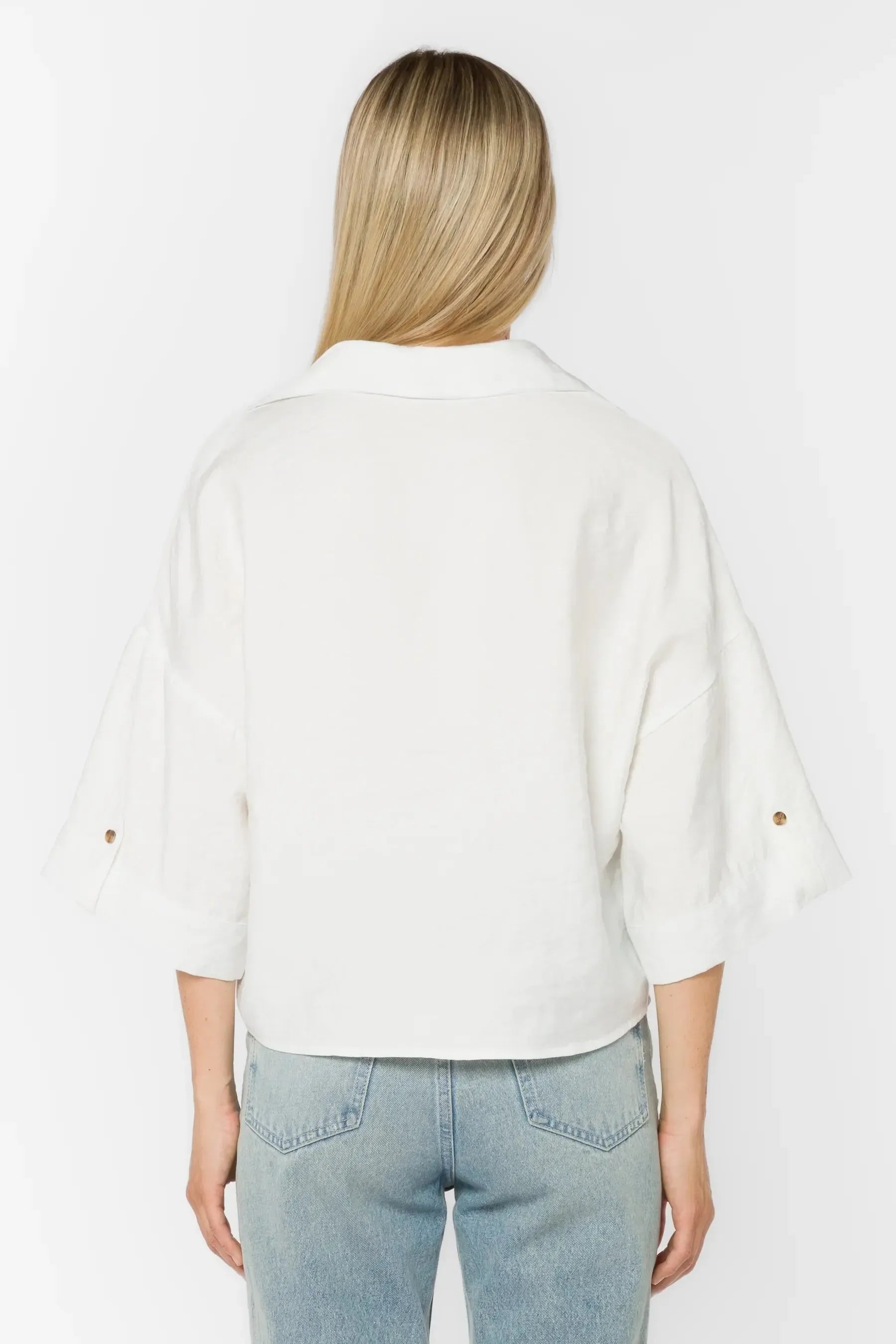 Velvet Heart Minx Blouse - Optic White-Hand In Pocket