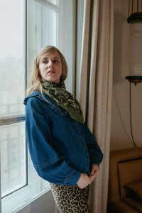 Juniper Scarf Bandana - Kaki-Hand In Pocket