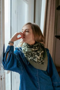 Juniper Scarf Bandana - Kaki-Hand In Pocket