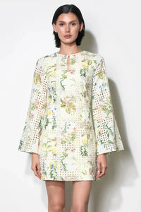 Adelyn Rae Marshall Eyelet Dress - Ivory-Hand In Pocket