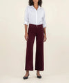 KUT Meg High Rise Fab Ab Wide Leg Corduroy - Dark Plum