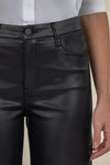 KUT Meg High Rise Fab Ab Wide Leg Raw Denim - Black