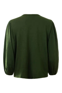 Michael Stars Gabi Puff Sleeve Top - Topiary-Hand In Pocket