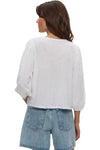 Michael Stars Gabi Puff Sleeve Top - Topiary-Hand In Pocket