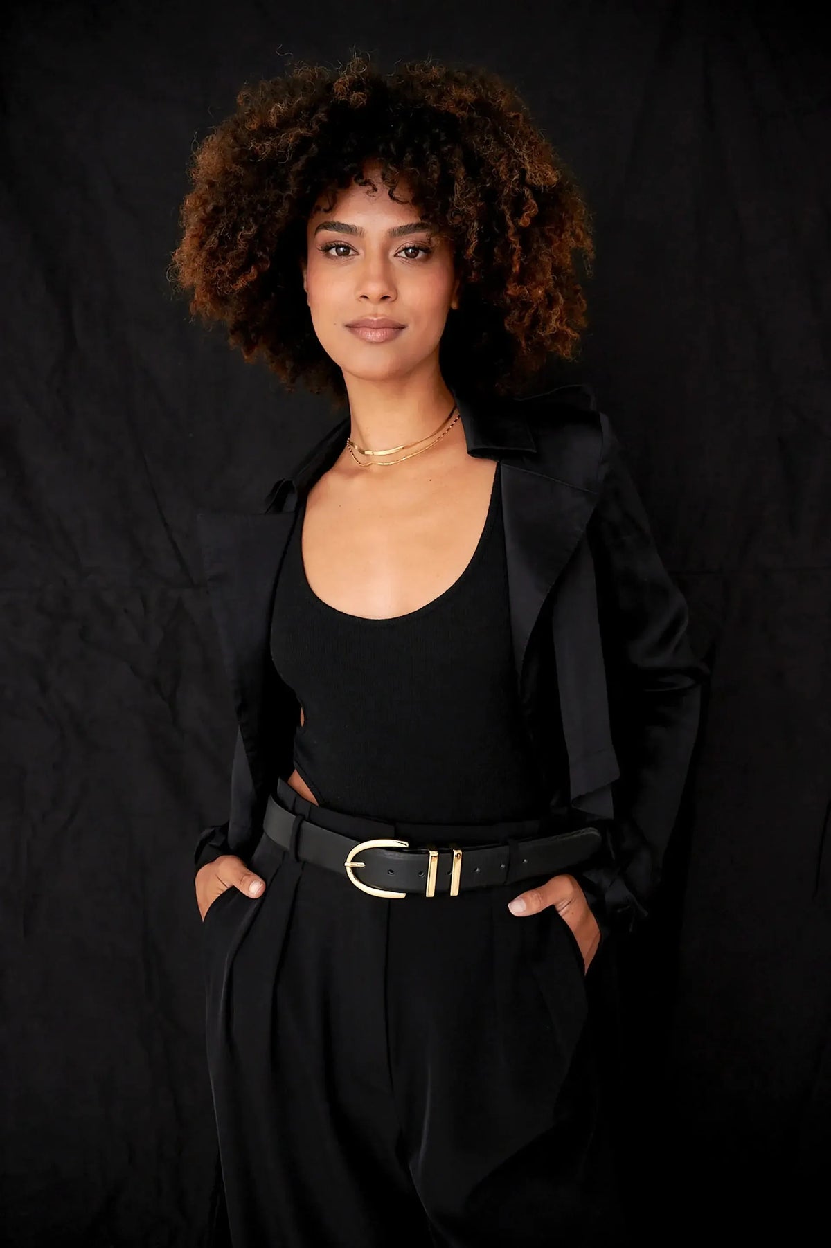 Laurel & Gold Palisades Belt - Black-Hand In Pocket