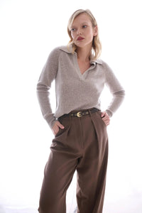 Laurel & Gold Sawtelle Belt - Chocolate-Hand In Pocket