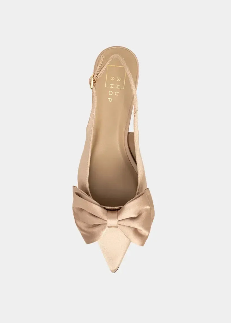 Shu Shop Nora Slingbacks- Champagne-Hand In Pocket