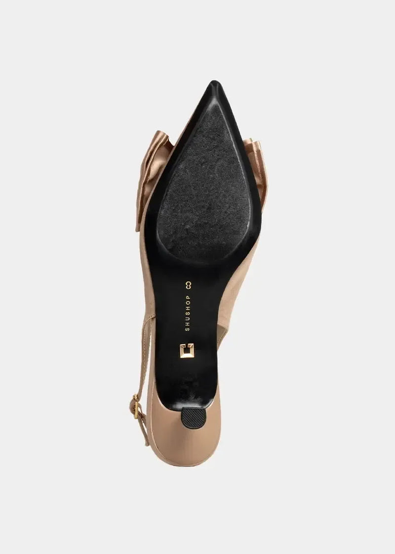 Shu Shop Nora Slingbacks- Champagne-Hand In Pocket