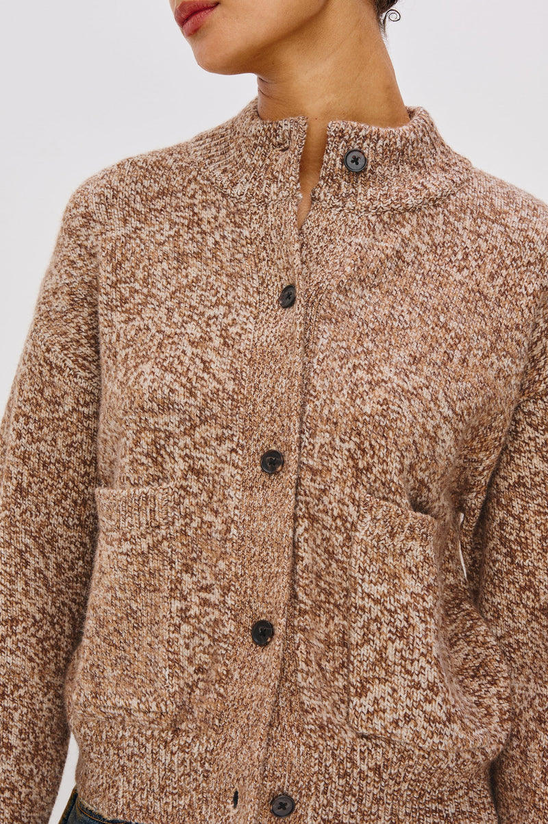 Rails Olvera Cardigan- Umber Marl-Hand In Pocket