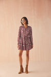 Omika Tula Mini Dress - Esme Garnet-Hand In Pocket