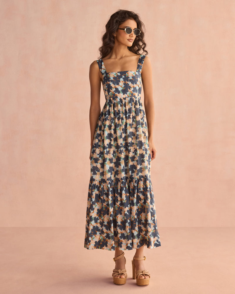 Omika Leena Maxi Dress - Emilia Inkwell-Hand In Pocket
