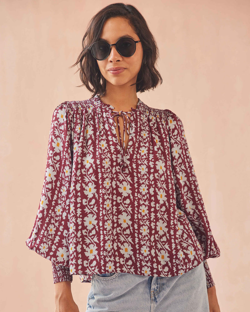 Omika Anouk Blouse - Esme Garnet-Hand In Pocket