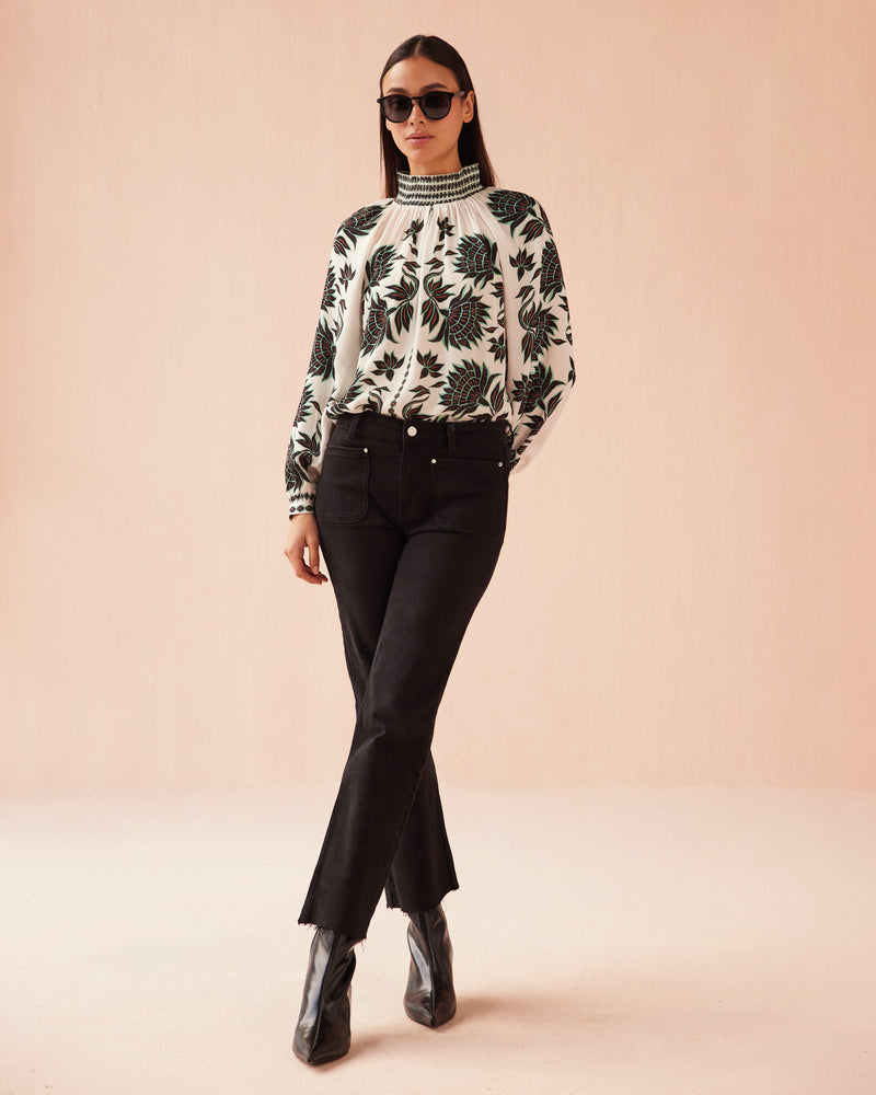Omika Brooke Blouse - Gia Macaroon-Hand In Pocket