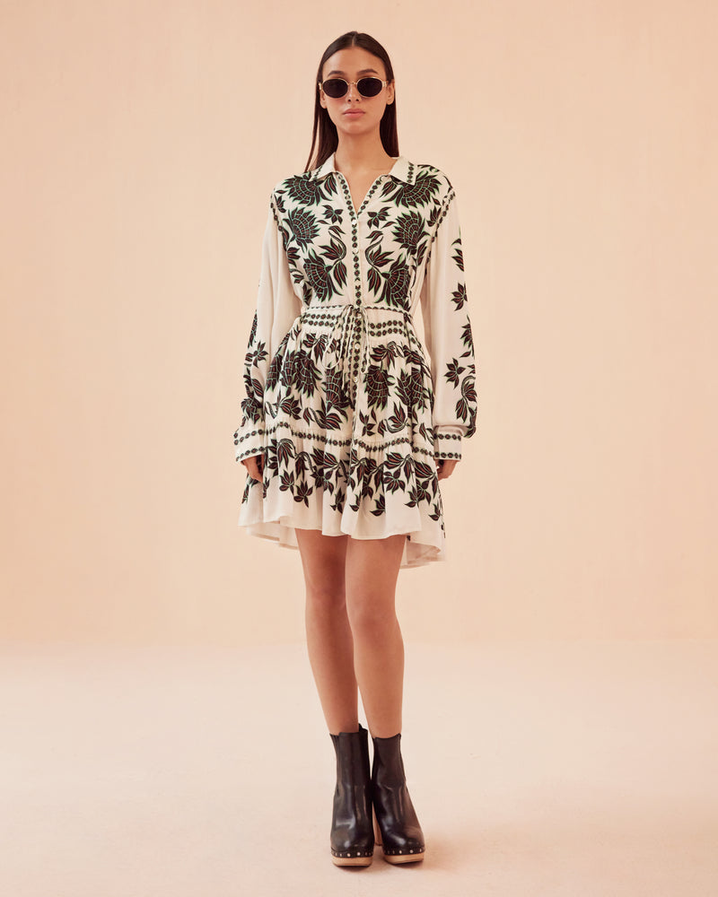 Omika Tula Mini Dress - Gia Macaroon-Hand In Pocket
