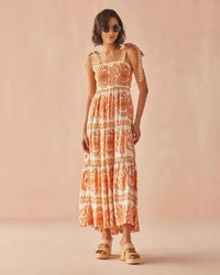 Omika Lana Maxi Dress - Zena Sunrise-Hand In Pocket