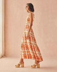 Omika Lana Maxi Dress - Zena Sunrise-Hand In Pocket