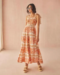 Omika Lana Maxi Dress - Zena Sunrise-Hand In Pocket
