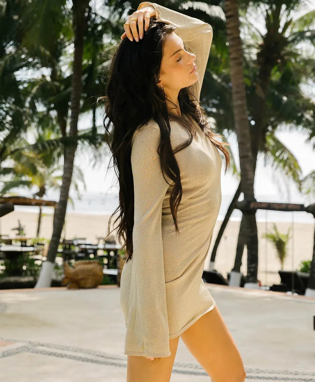 PQ Swim Tatiana Dress- Oro-Hand In Pocket