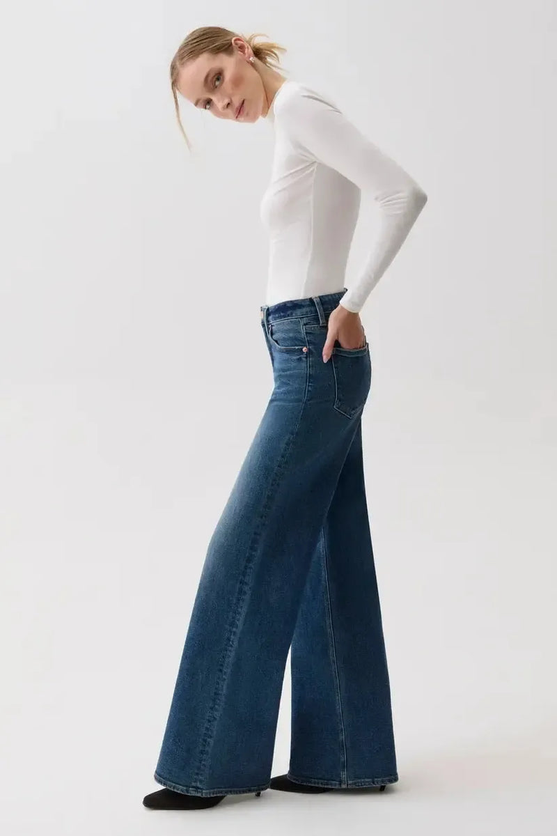 Pistola Vivian Wide Leg - Blue Depths-Hand In Pocket