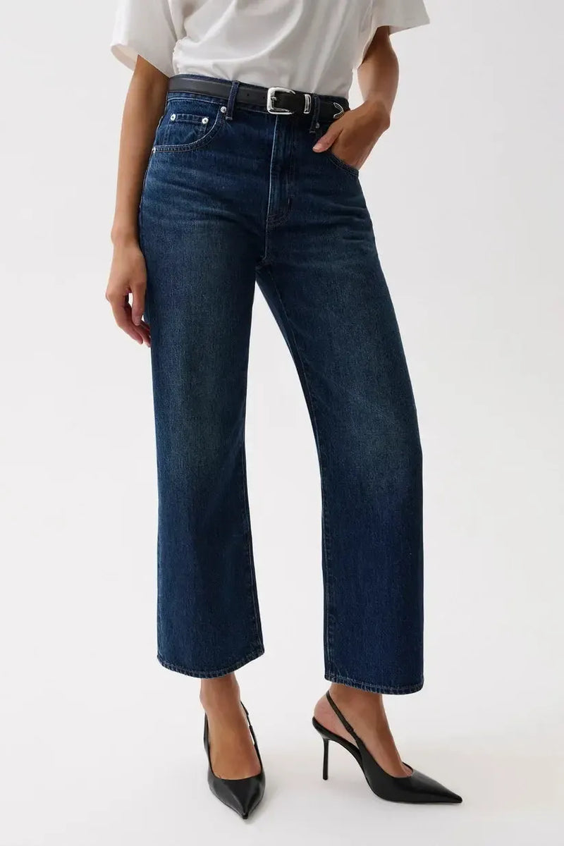 Pistola Larsen Ankle Relaxed Flare Jean - Polaris-Hand In Pocket