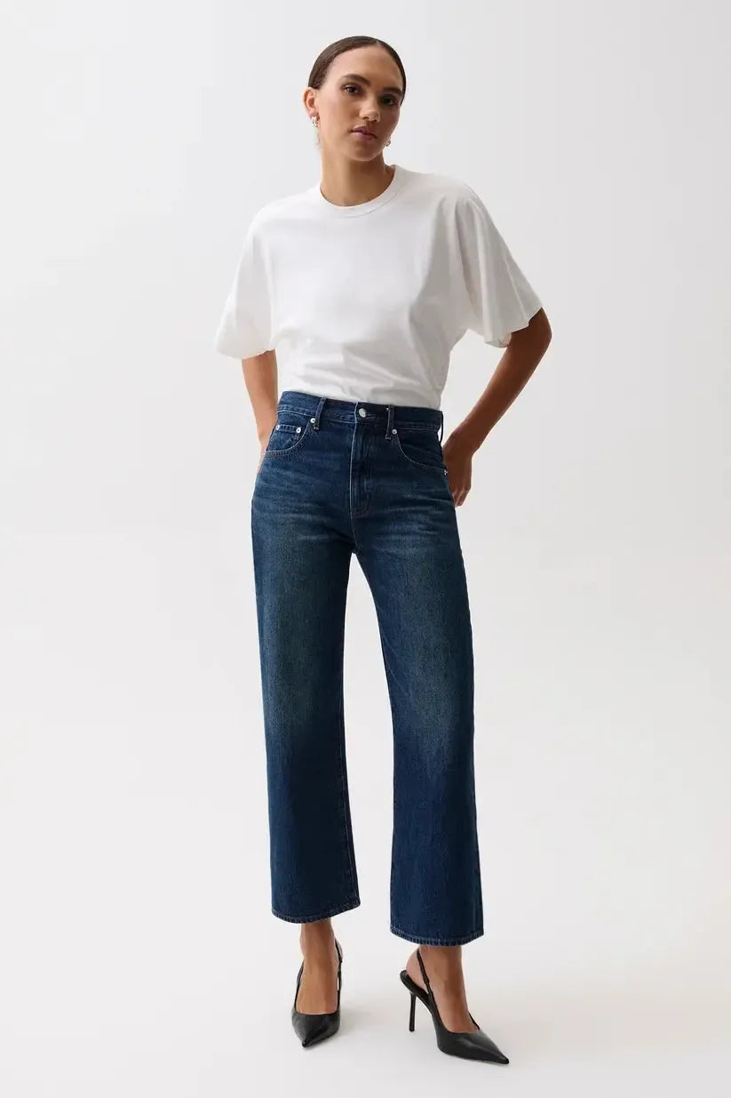 Pistola Larsen Ankle Relaxed Flare Jean - Polaris-Hand In Pocket