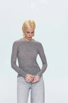 Pistola Juno LS Top- Heather Charcoal-Hand In Pocket