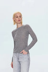 Pistola Juno LS Top- Heather Charcoal-Hand In Pocket