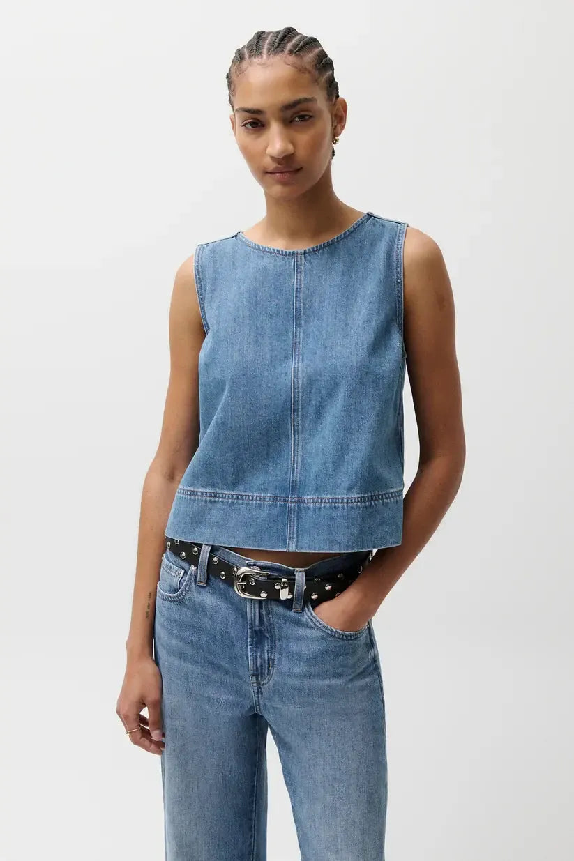 Pistola Rue Pop Over Swing Shirt - Sail Away-Hand In Pocket