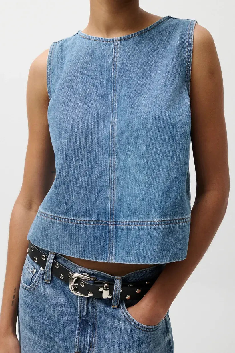 Pistola Rue Pop Over Swing Shirt - Sail Away-Hand In Pocket