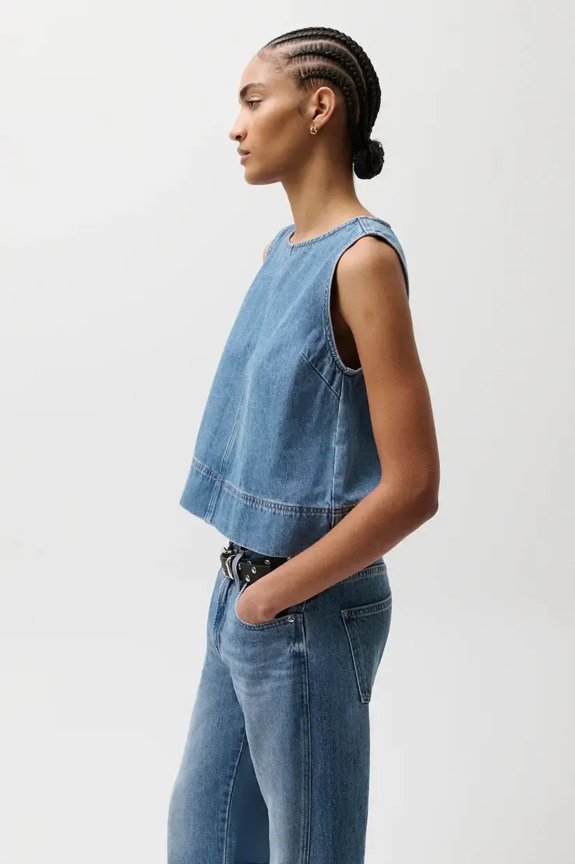Pistola Rue Pop Over Swing Shirt - Sail Away-Hand In Pocket