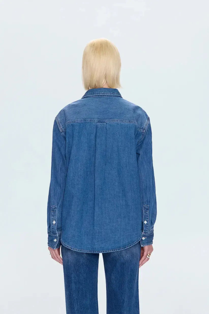 Pistola Jaime Denim Top- Agenda-Hand In Pocket