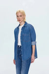Pistola Jaime Denim Top- Agenda-Hand In Pocket