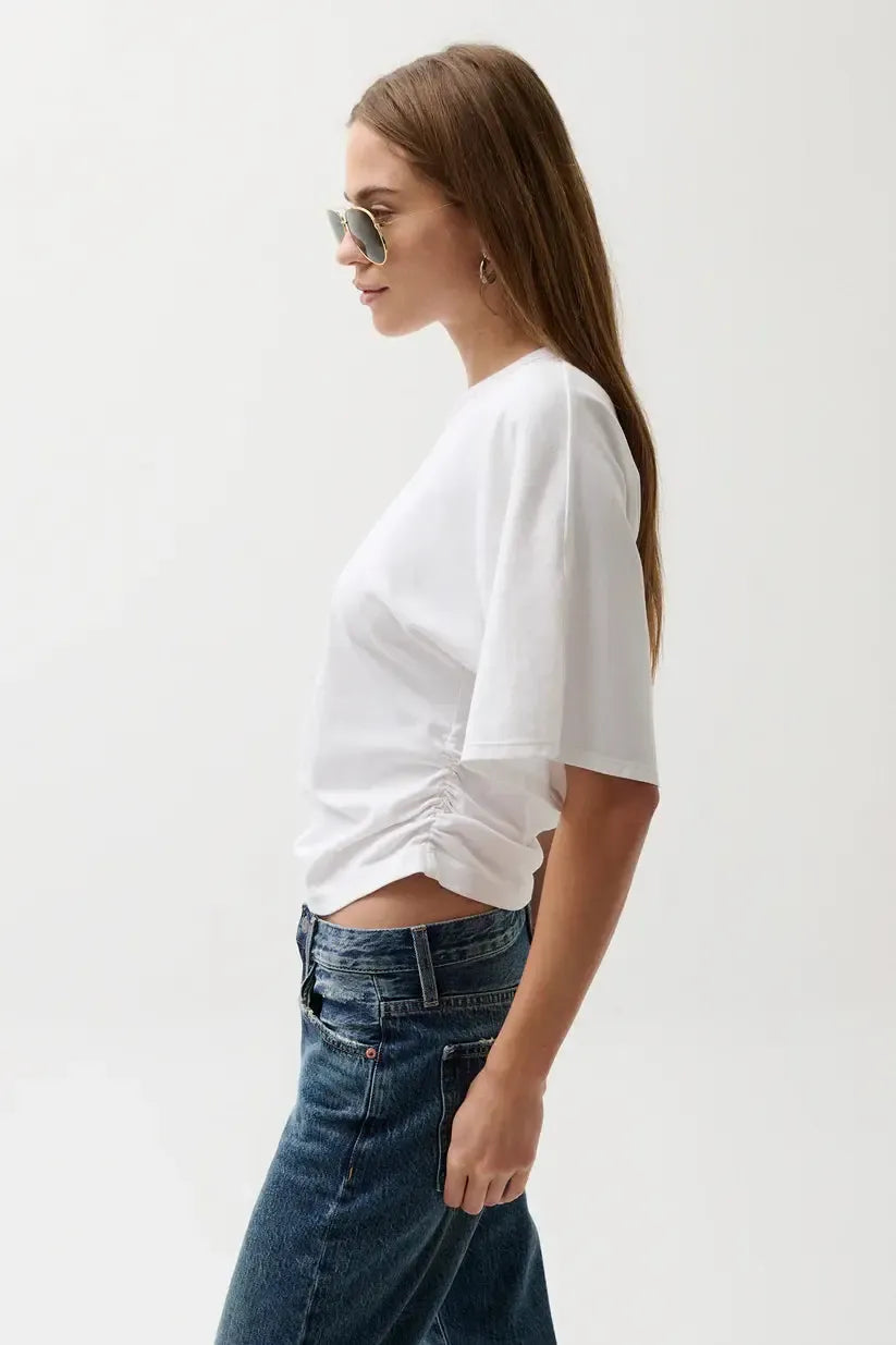 Pistola Veronica Kimono Tee - Le Blanc-Hand In Pocket